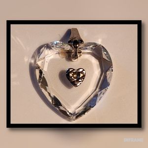 Crystal Silver Detail Heart Pendant